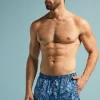 Bañador Bóxer con Estampado Mayólica Azul