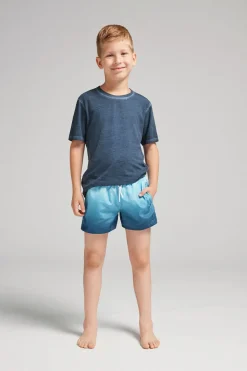 Bañador Bóxer con Estampado Degradado Azul para Niños