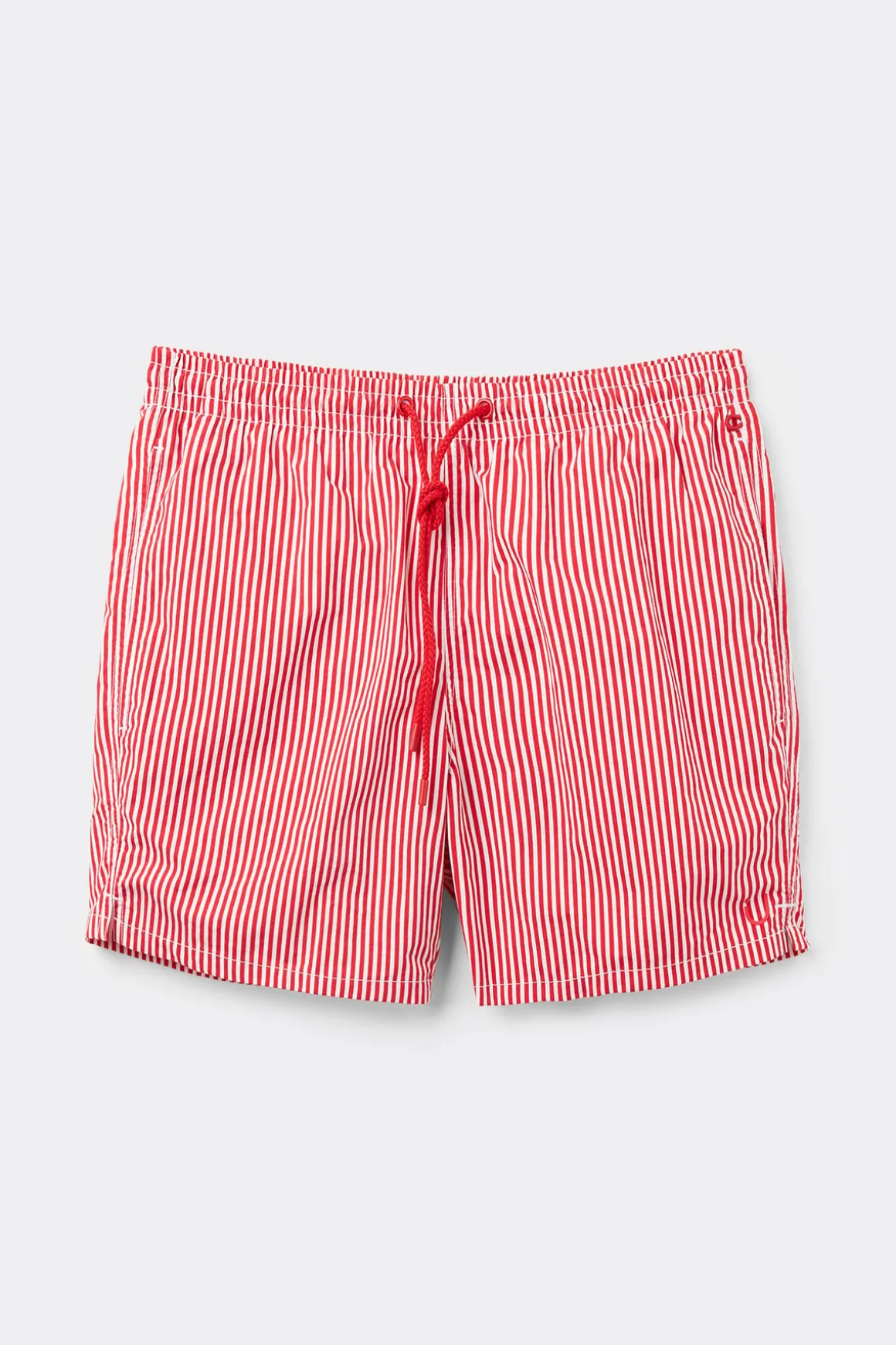 Bañador Bóxer con Estampado de Raya Roja