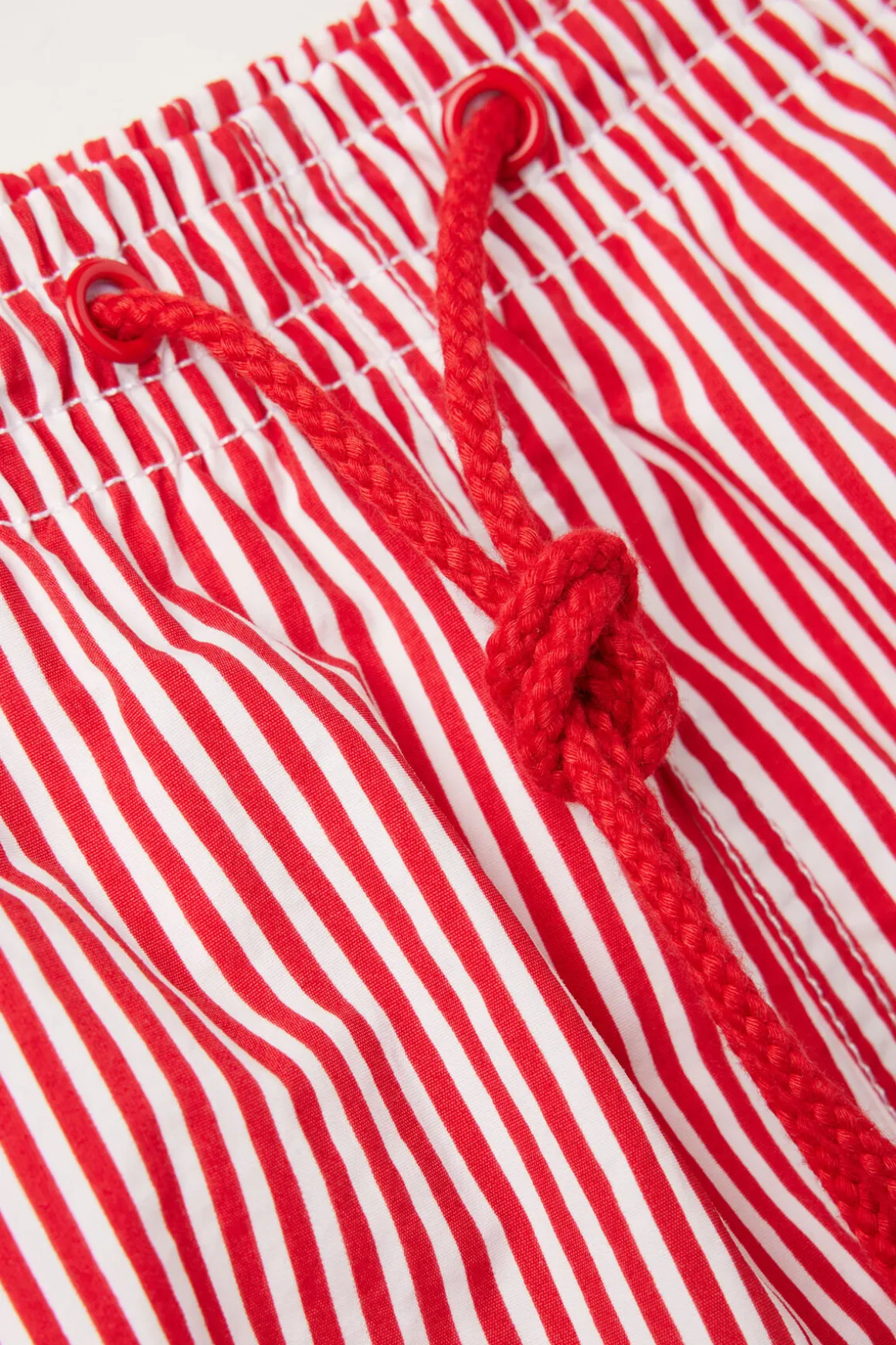 Bañador Bóxer con Estampado de Raya Roja