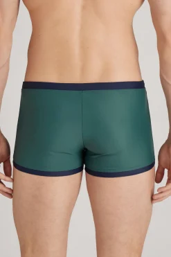 Bañador Bóxer Entallado con Ribetes en Contraste