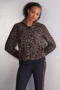 Bómber de Forro Polar Moteado Luxurious Leopard
