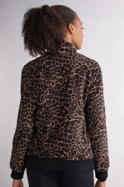 Bómber de Forro Polar Moteado Luxurious Leopard