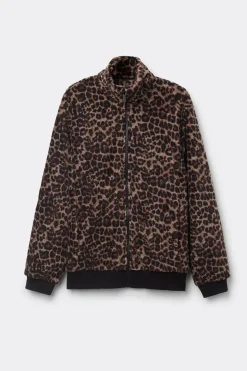 Bómber de Forro Polar Moteado Luxurious Leopard