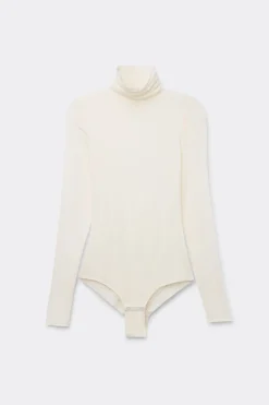 Body de Cuello Alto de Modal Ultraligero con Cashmere