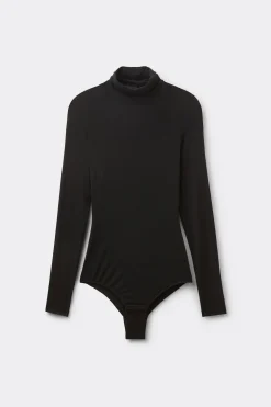 Body de Cuello Alto de Modal Ultraligero con Cashmere