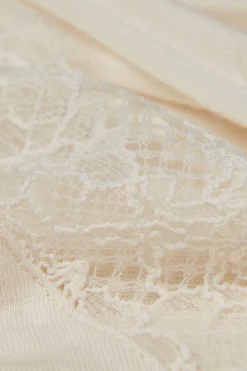 Body de Manga Larga de Modal Ultralight con Cashmere y Encaje