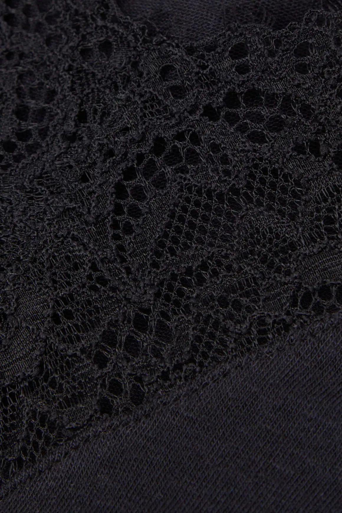 Body de Manga Larga de Modal Ultralight con Cashmere y Encaje