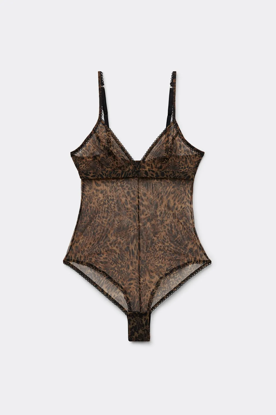 Body de Tul Estampado Animal Always Glamorous