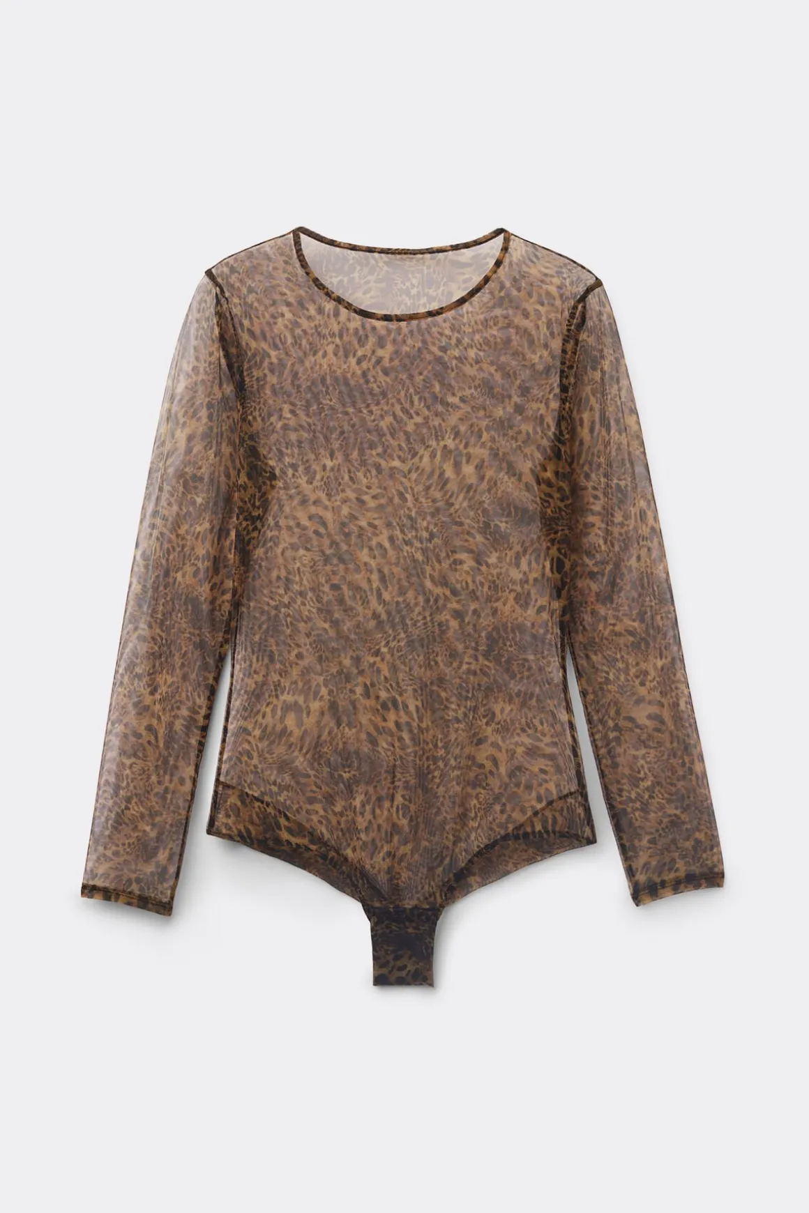 Body Manga Larga de Tul Estampado Animal Always Glamorous
