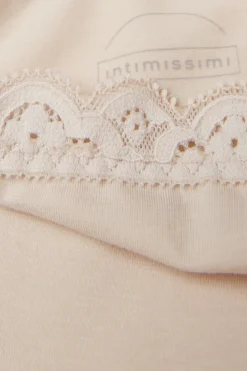 Braguita Culotte de Talle Alto de Algodón y Encaje