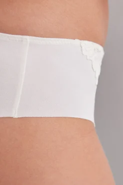 Braguita de algodón sin costuras con encaje