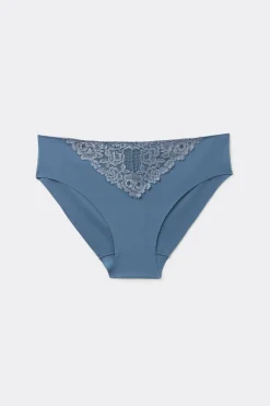 Braguita de algodón sin costuras con encaje