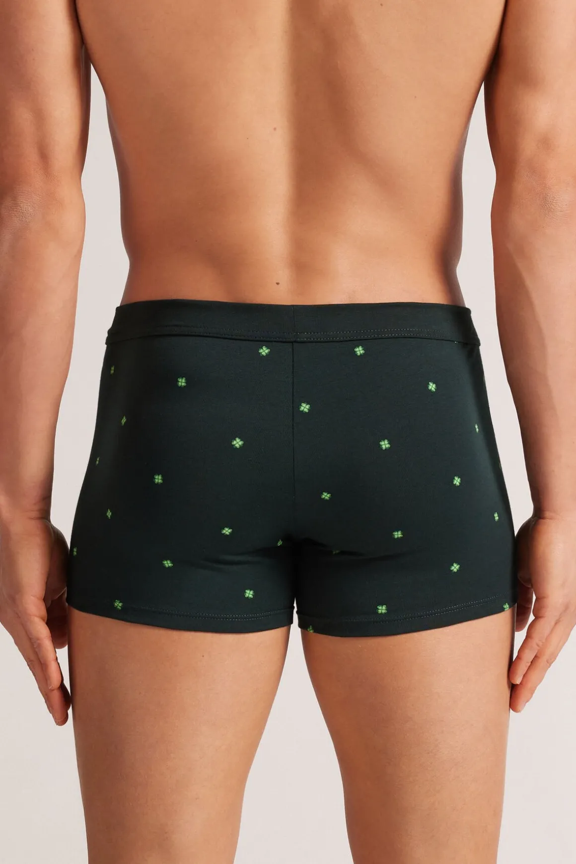 Bóxer Algodón Superior Estampado Tréboles de Cuatro Hojas