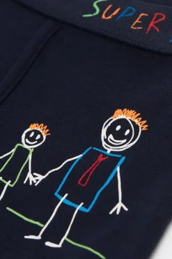 Bóxer Niño Algodón Superior Estampado Super Dad