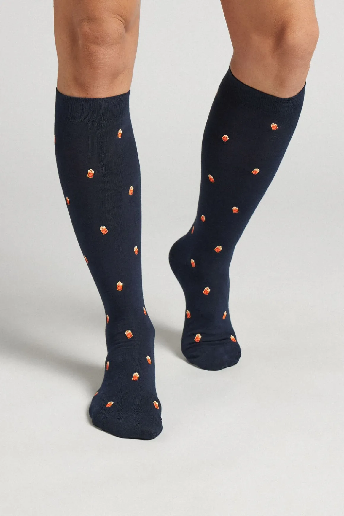 Calcetines Largos de Algodón Estampados