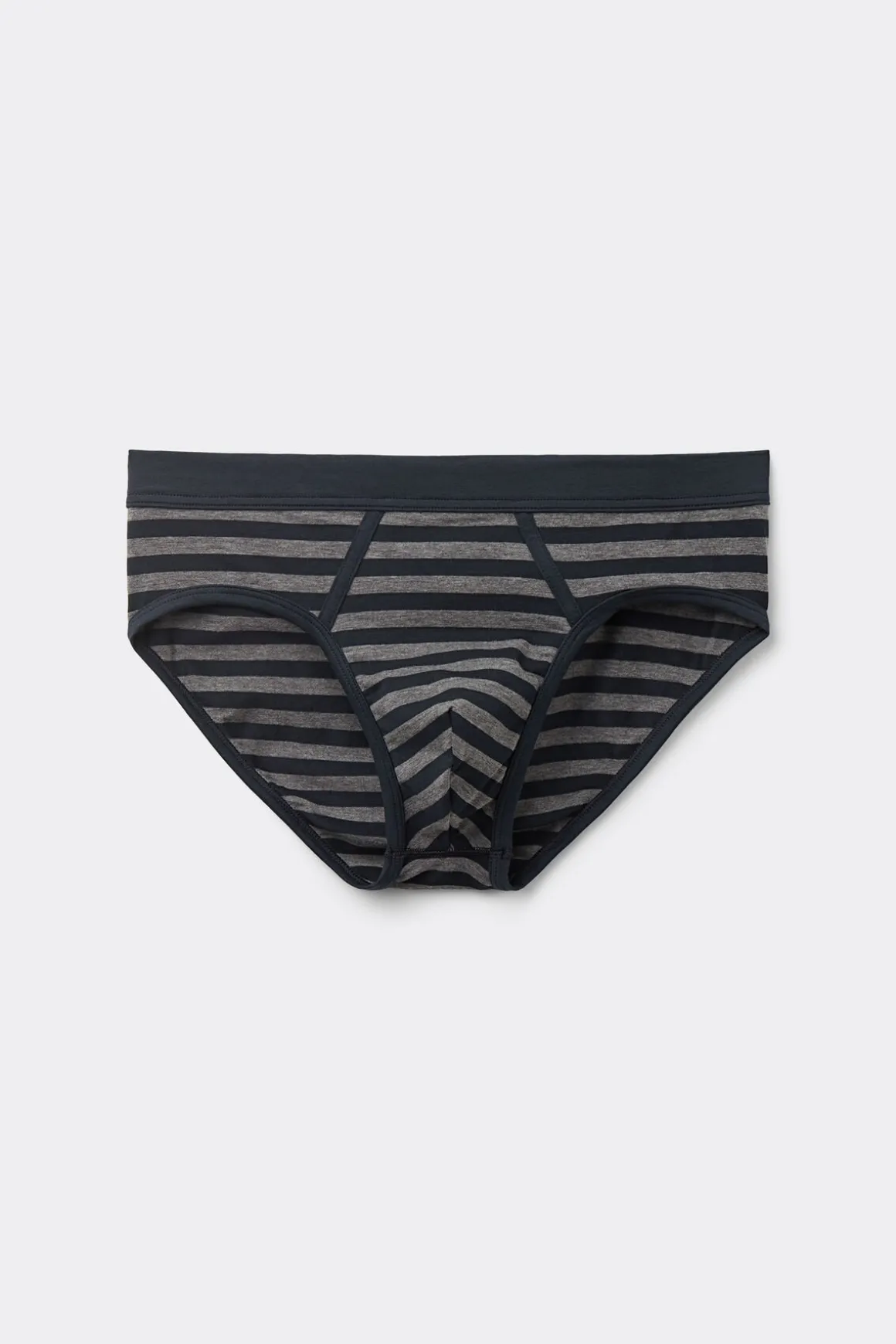 Calzoncillos Algodón Superior Estampado Rayas Azul Gris