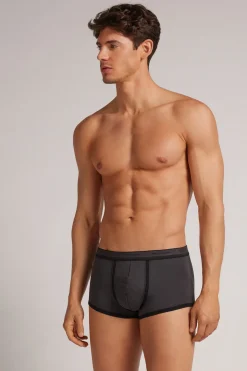 Calzoncillos bóxer en algodón para hombre elastizado con logotipo