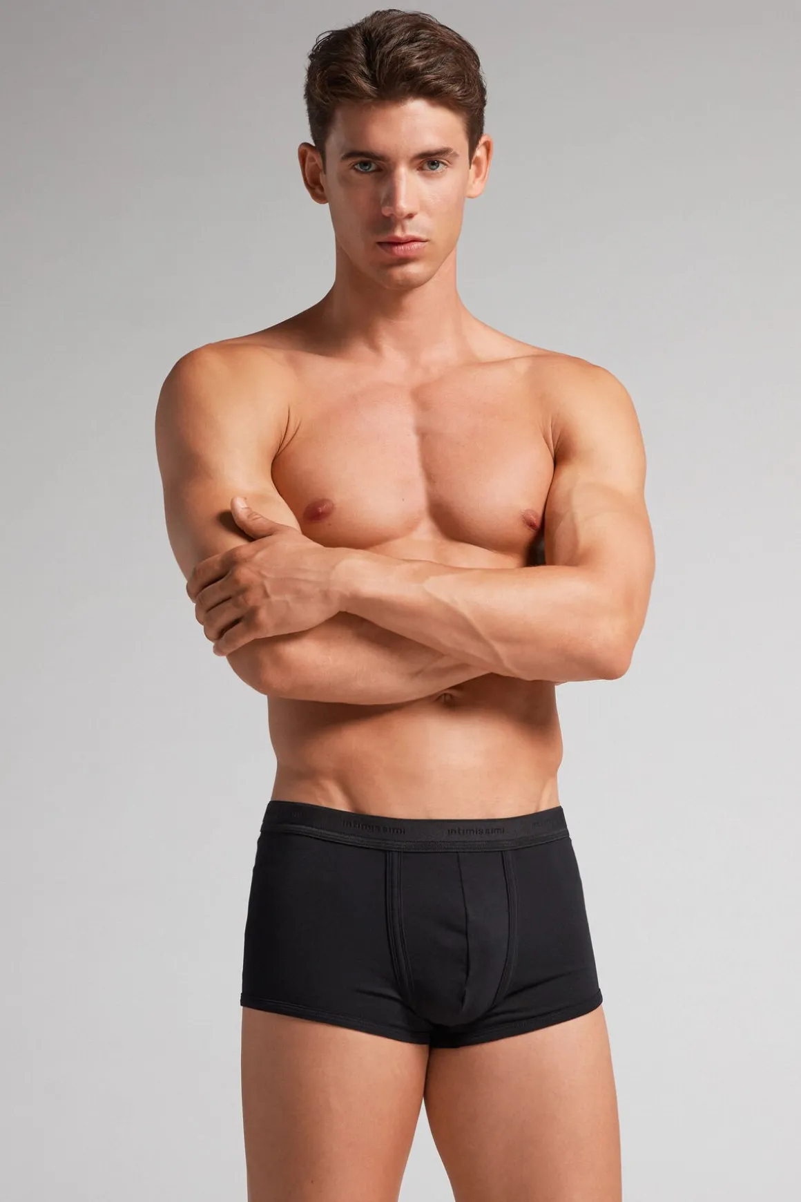 Calzoncillos bóxer en algodón para hombre elastizado con logotipo