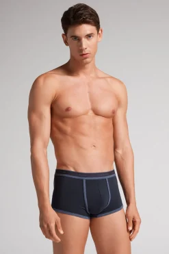 Calzoncillos bóxer en algodón para hombre elastizado con logotipo