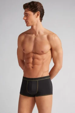 Calzoncillos bóxer en algodón para hombre elastizado con logotipo