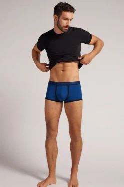 Calzoncillos bóxer en algodón para hombre elastizado con logotipo