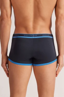 Calzoncillos bóxer en algodón para hombre elastizado con logotipo