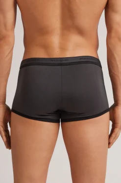 Calzoncillos bóxer en algodón para hombre elastizado con logotipo