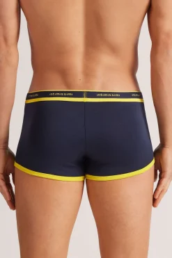 Calzoncillos bóxer en algodón para hombre elastizado con logotipo