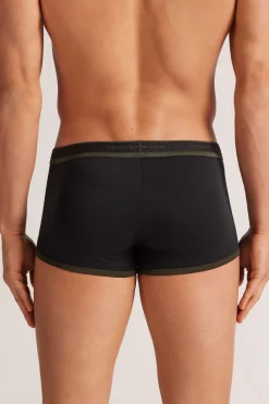 Calzoncillos bóxer en algodón para hombre elastizado con logotipo
