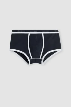 Calzoncillos bóxer en algodón para hombre elastizado con logotipo