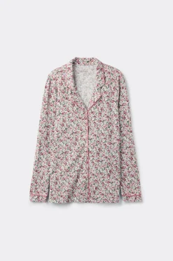 Camisa con Abertura Frontal Floral Romance