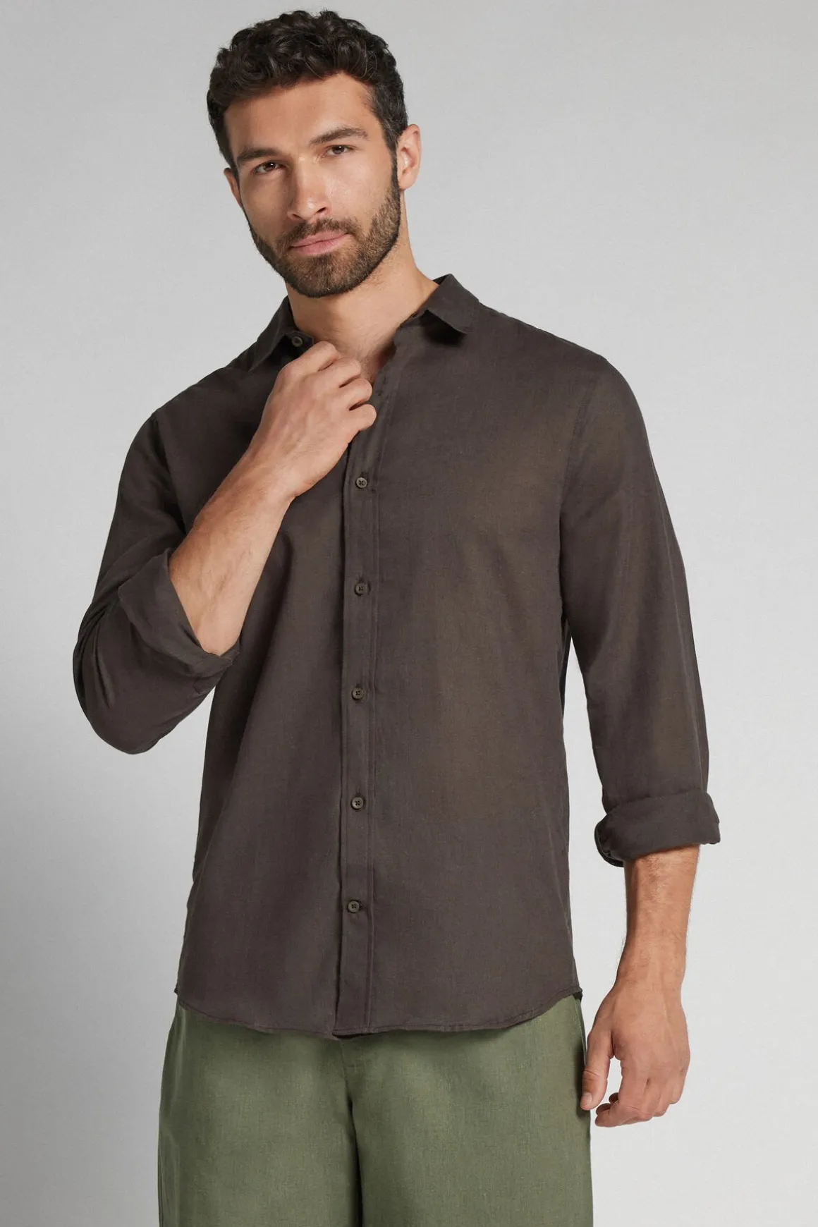 Camisa de Lino y Algodón