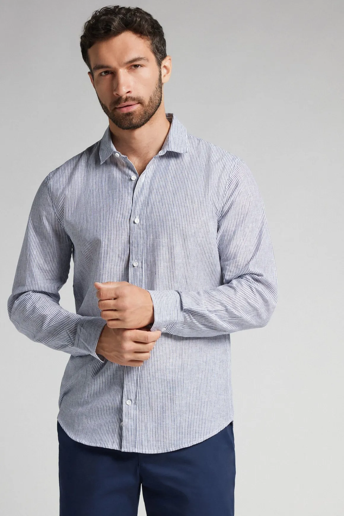 Camisa de Lino y Algodón