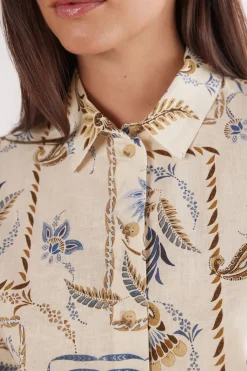 Camisa de Lino y Algodón Italian Riviera