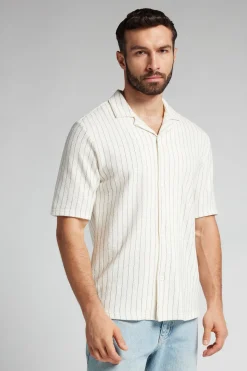 Camisa de Manga Corta Bolos de Rayas