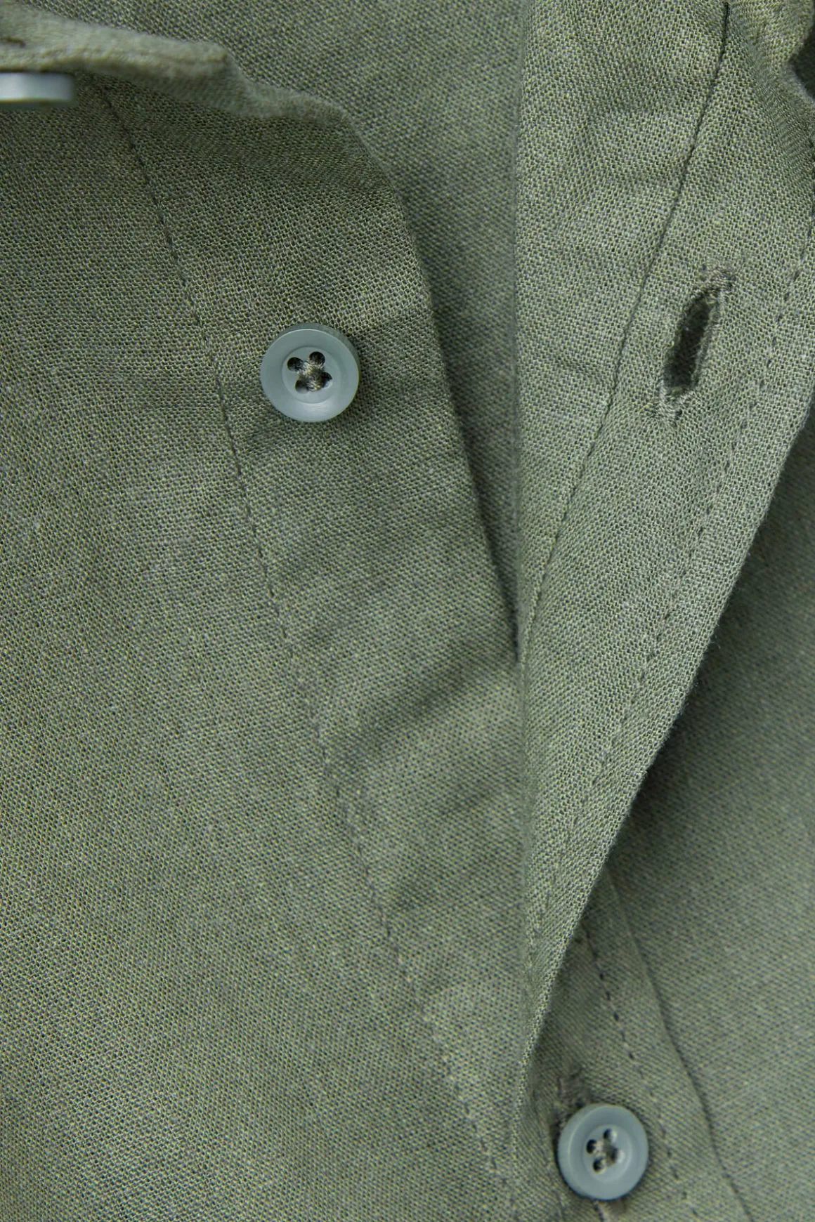 Camisa de Manga Corta en Lino y Algodón