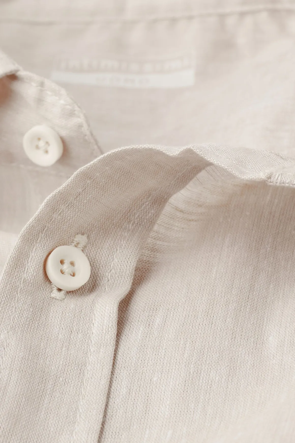 Camisa de Manga Corta en Lino y Algodón
