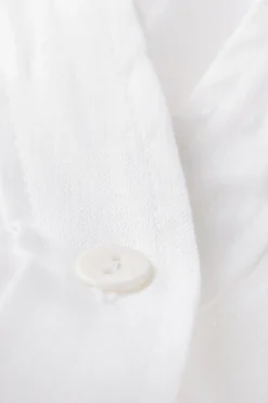Camisa de Manga Corta en Tela de Lino