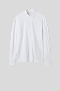 Camisa de Manga Larga de Algodón Jaspeado