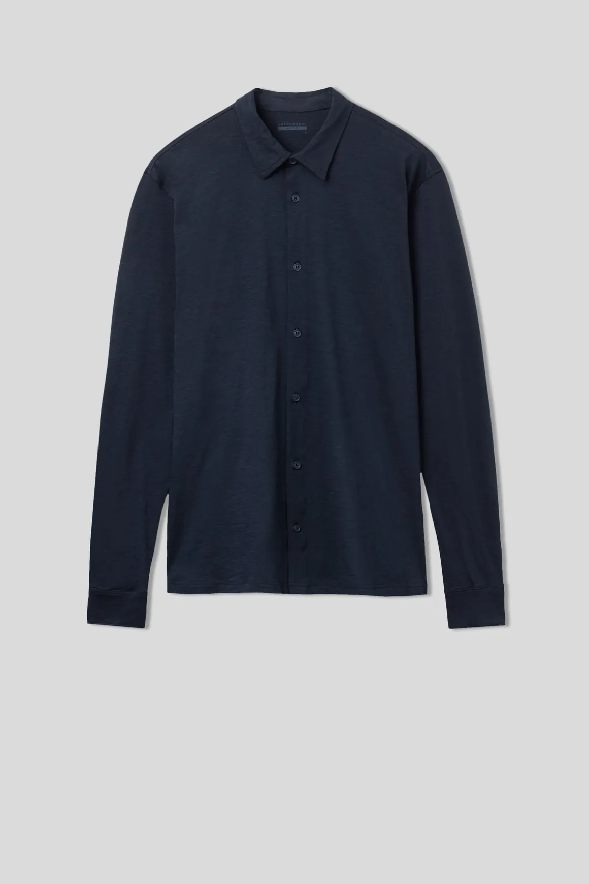 Camisa de Manga Larga de Algodón Jaspeado