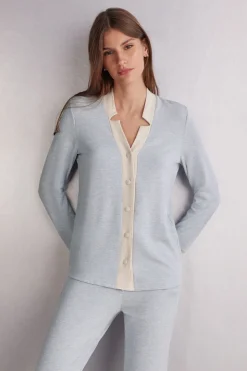 Camiseta Abertura Frontal Modal con Lana Cold Winter Night