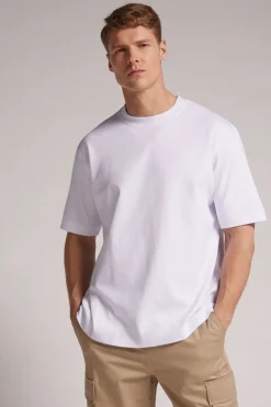 Camiseta Amplia de Algodón Interlock