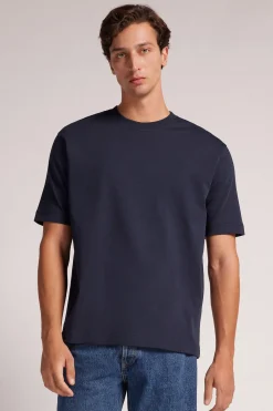 Camiseta Amplia de Algodón Interlock