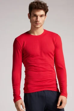 Camiseta básica de manga larga para hombre de modal