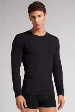 Camiseta básica de manga larga para hombre de modal