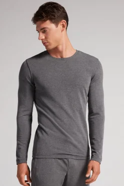 Camiseta básica de manga larga para hombre de modal