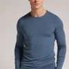 Camiseta básica de manga larga para hombre de modal