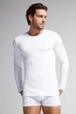 Camiseta básica de manga larga para hombre de modal