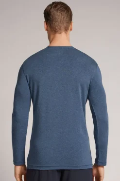 Camiseta básica de manga larga para hombre de modal